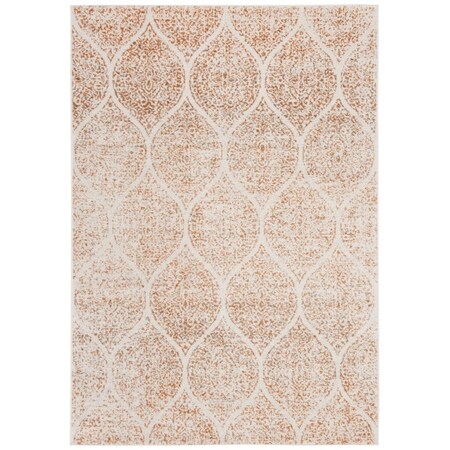 Safavieh 10 x 14 ft. Madison Power Loomed Rectangle Area Rug Cream & Orange MAD604H-10